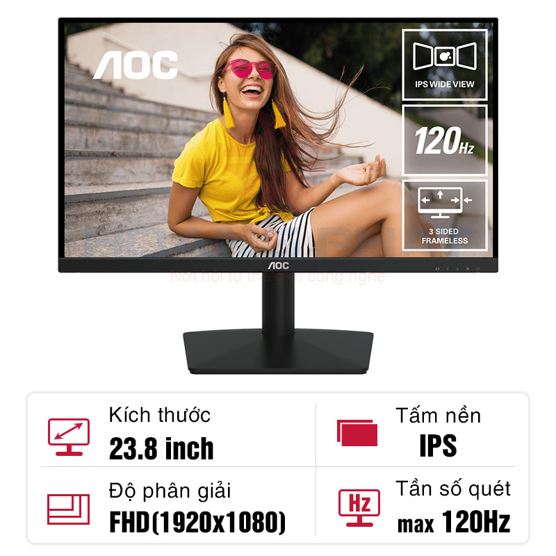 Màn hình AOC IPS 24B15H3/71 23.8-inch 120Hz