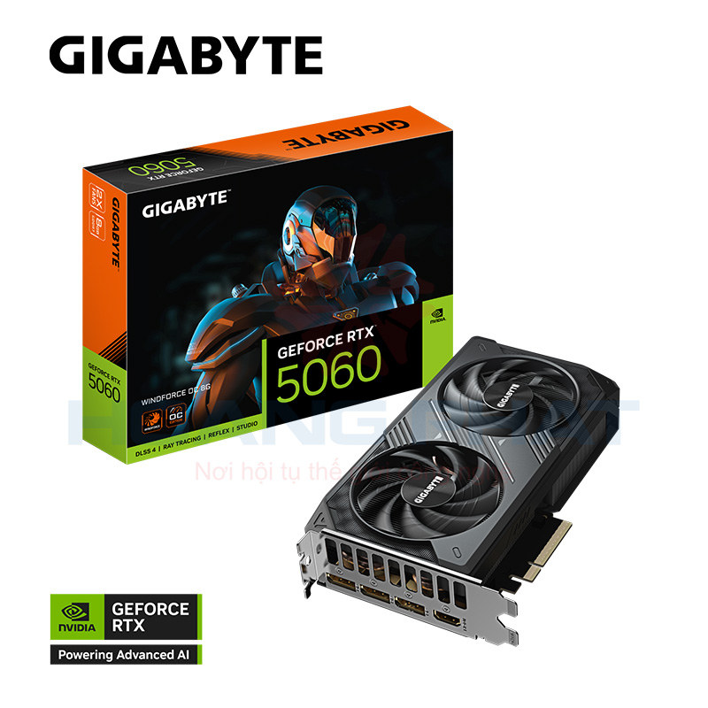 Card màn hình Gigabyte GeForce RTX 5060 WINDFORCE OC 8G GDDR7 (GV-N5060WF2OC-8GD)