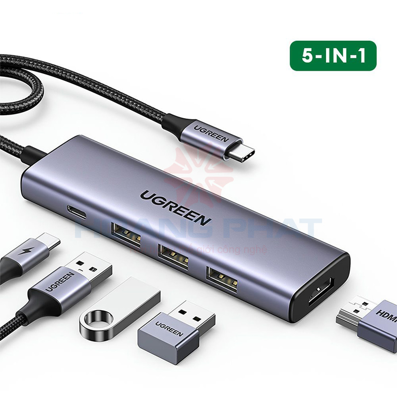 Bộ chuyển đổi Ugreen 15596 (USB-C sang USB-C và HDMI)