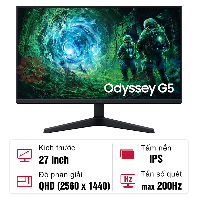 Màn hình Samsung Gaming Odyssey G5 G53F LS27FG530EEXXV 27-inch QHD 200Hz IPS