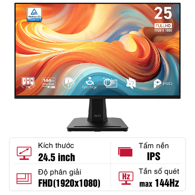 Màn hình MSI PRO MP251 E14L 24.5-inch IPS 144Hz