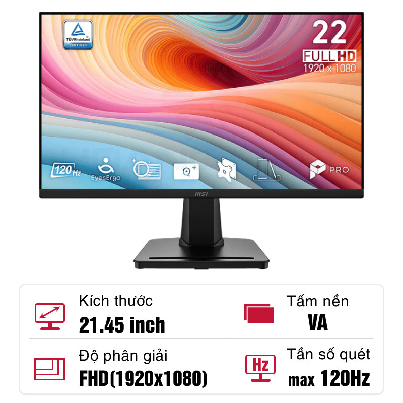 Màn hình MSI PRO MP225 E12VL 21.45-inch VA 120Hz